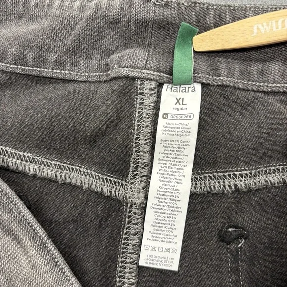 Halara Flex Denim Womens Size XL Gray Wide Leg Baggy Pull On Pants Jeans NWT - Picture 7 of 9